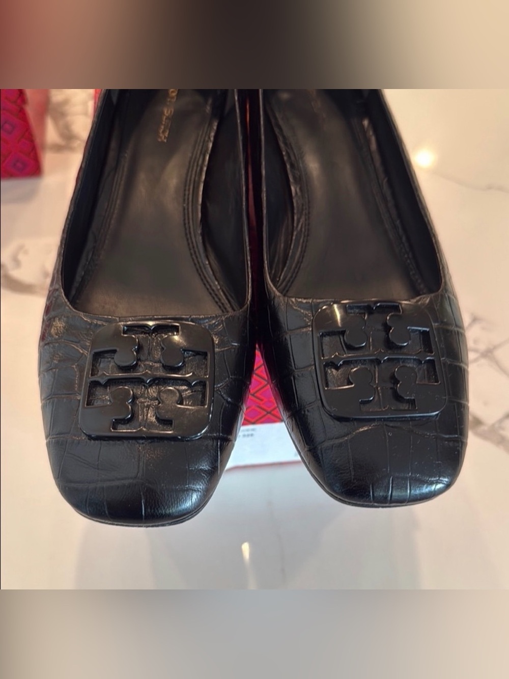 Tory Burch Croc Embossed Shoes